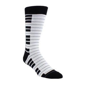 Piano Keyboard Socks Crew Knit 1 Pair